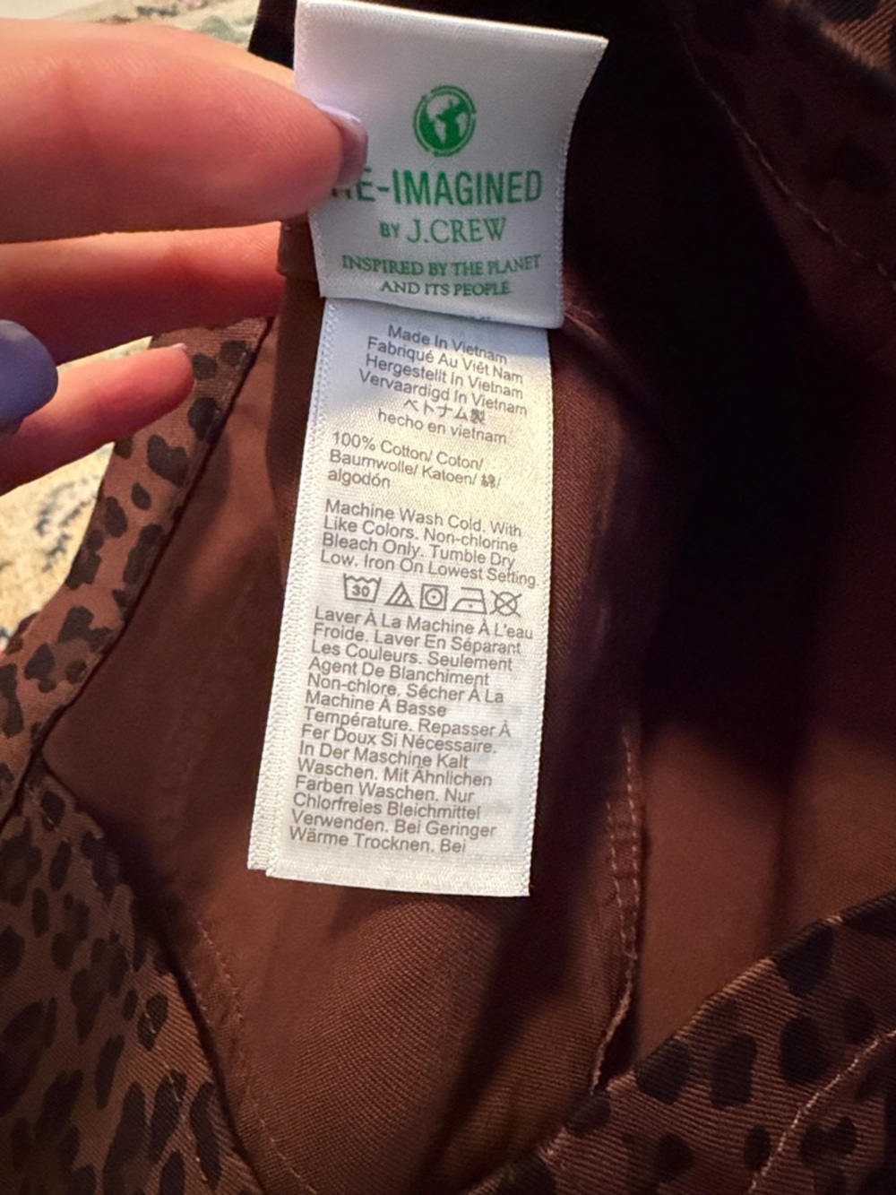 J.Crew Brown Leopard Corduroy Collar Jacket with Gold Hardware - Picture 3 of 4